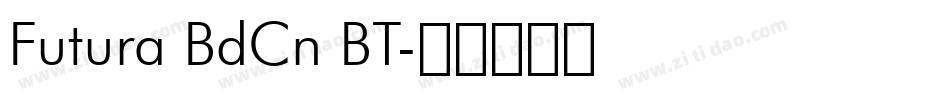 Futura BdCn BT字体转换